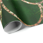 Groene en goudmakreelvis cadeaupapier (Rol Hoek)