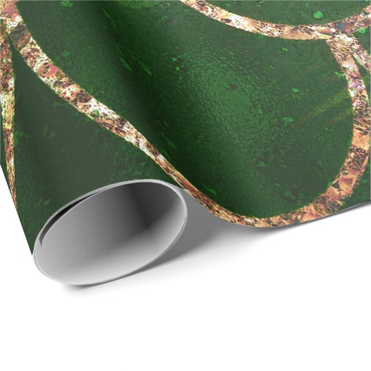 Groene en goudmakreelvis cadeaupapier (Rol Hoek)