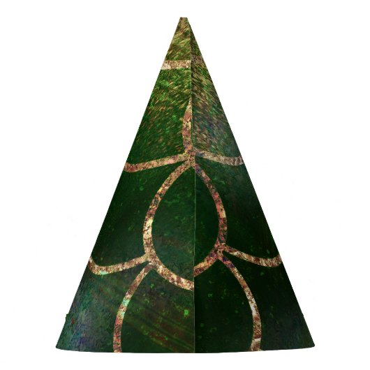 Groene en goudmakreelvis feesthoedjes (Achterkant)