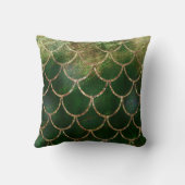 Groene en goudmakreelvis kussen (Achterkant)