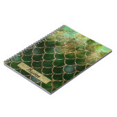 Groene en goudmakreelvis notitieboek (Linkerzijde)