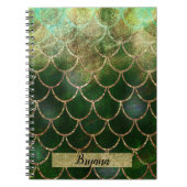 Groene en goudmakreelvis notitieboek (Voorkant)