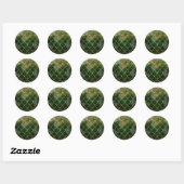 Groene en goudmakreelvis ronde sticker (Vel)