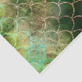 Groene en goudmakreelvis tissuepapier (Detail)