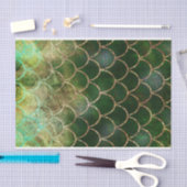 Groene en goudmakreelvis tissuepapier (Craft)