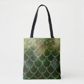 Groene en goudmakreelvis tote bag (Voorkant)