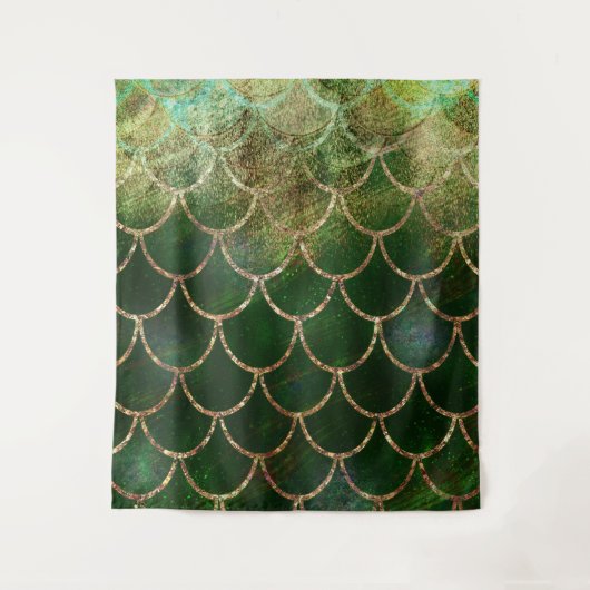 Groene en goudmakreelvis wandkleed (Voorkant)
