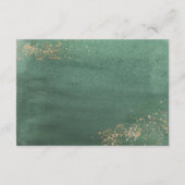 Groene en goudmoderne Waterverf RSVP Informatiekaartje (Achterkant)