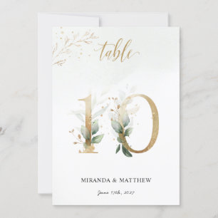 Groene en goudvulling, formaat 5 x 7 inch Tabel Nu Kaart