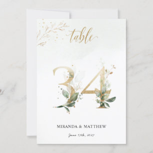 Groene en goudvulling, formaat 5 x 7 Tabel Nummer  Kaart