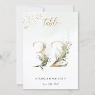 Groene en goudvulling, formaat 5 x 7 Tabel Nummer  Kaart