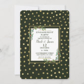 Groene en goudwinterfeestdag kaart (Voorkant)