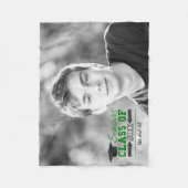 Groene en grijze afstudeerartikelen fleece deken (Voorkant)