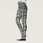 Groene en grijze check legging (Links)