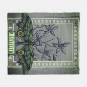 Groene en grijze Creativiteitsbalk Fleece Deken (Voorkant (Horizontaal))