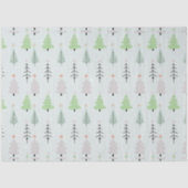 Groene en grijze kerstbomen sterren kerst tissuepapier (Voorkant)