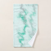 Groene en grijze marmer bad handdoek (Handdoek)