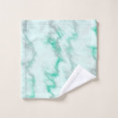Groene en grijze marmer bad handdoek (Wasdoekje)