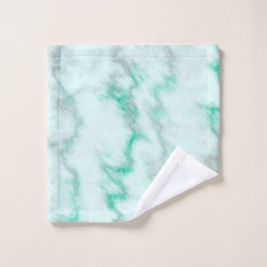 Groene en grijze marmer bad handdoek (Wasdoekje)