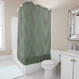 groene en grijze strepen Shower Curtain Douchegordijn