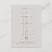 Groene en Grijze Tijdlijn van het Huwelijk Orde va Informatiekaartje (Voorkant)