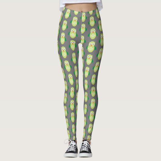 Groene en groene boomgaarden leggings (Voorkant)