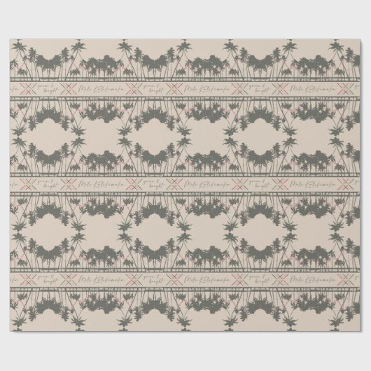 Groene en heldere, Hawaiiaanse stijlkerst Cadeaupapier (Vlak)