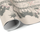 Groene en heldere, Hawaiiaanse stijlkerst Cadeaupapier (Rol Hoek)