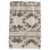 Groene en heldere, Hawaiiaanse stijlkerst Medium Cadeauzakje (Achterkant)