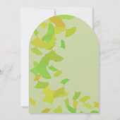 Groene en Herfst kleur Ginkgo Leaves Wedding Kaart (Achterkant)
