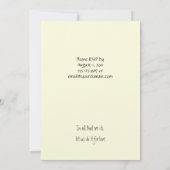 Groene en ivoorkleurige trouwreceptie uitnodiging (Achterkant)