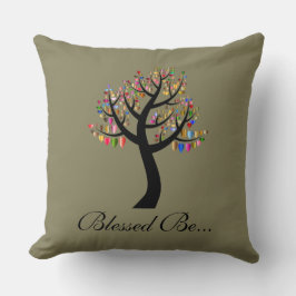 Groene en kleurrijke Spirituele verbijsterd zijn.. Kussen