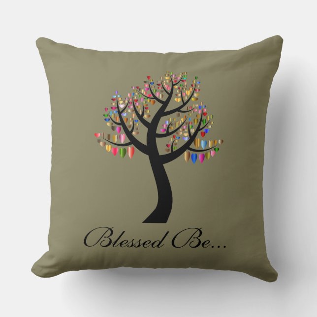 Groene en kleurrijke Spirituele verbijsterd zijn.. Kussen (Voorkant)