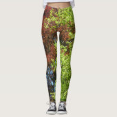 Groene en koperbeukenlegging leggings (Voorkant)