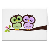 Groene en Lavender Owls (Voorkant Horizontaal)
