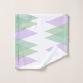 Groene en lila driehoeken bad handdoek (Wasdoekje)