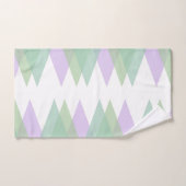 Groene en lila driehoeken bad handdoek (Handdoek)