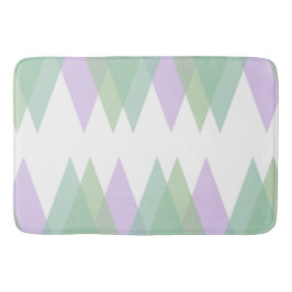 Groene en lila driehoeken badmat