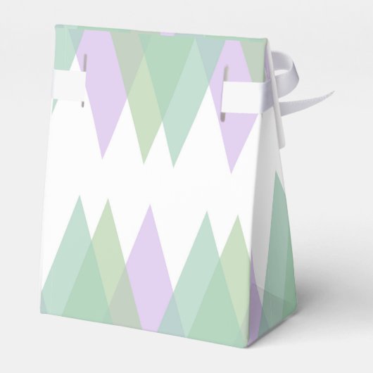 Groene en lila driehoeken bedankdoosjes (Achterkant)