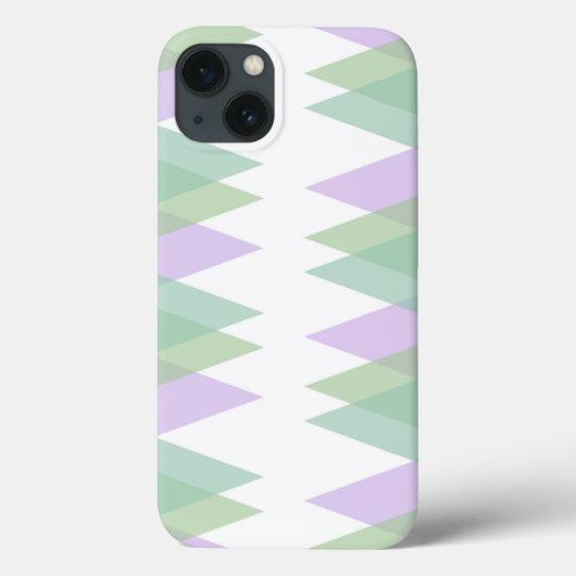 Groene en lila driehoeken Case-Mate iPhone hoesje (Achterkant)