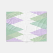 Groene en lila driehoeken fleece deken (Voorkant (Horizontaal))