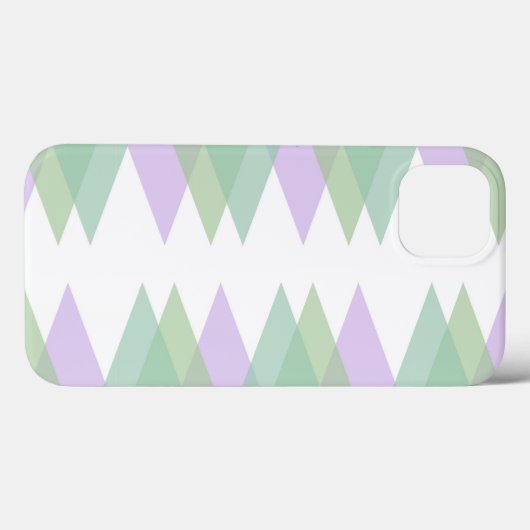Groene en lila driehoeken Hoesje-Mate iPhone case (Achterkant (horizontaal))