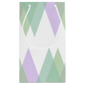 Groene en lila driehoeken klein cadeauzakje (Achterkant)