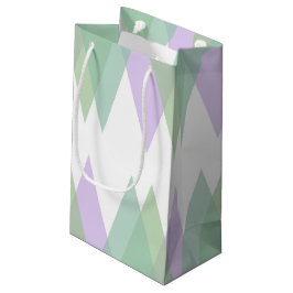 Groene en lila driehoeken klein cadeauzakje