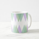 Groene en lila driehoeken koffiemok (Voorkant rechts)