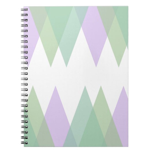 Groene en lila driehoeken notitieboek (Voorkant)