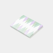 Groene en lila driehoeken post-it® notes (Schuin)