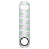 Groene en lila driehoeken speed flessenopener (Achterkant)
