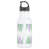 Groene en lila driehoeken waterfles  (Achterkant)