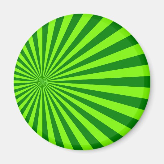 Groene en Limoen Funky Striped Abstracte Kunst Magneet (Voorkant)